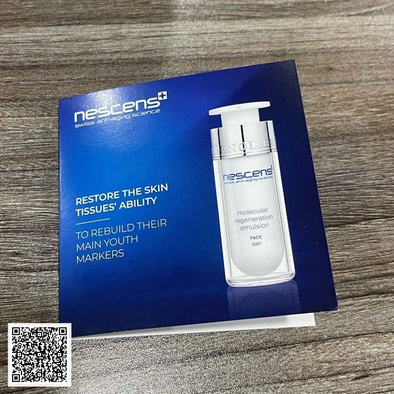 Sample Kem Tái Tế Bào Ban Ngày Nescens Molecular Regeneration Emulsion Day Face Từ Thuỵ Sỹ 0.5ml