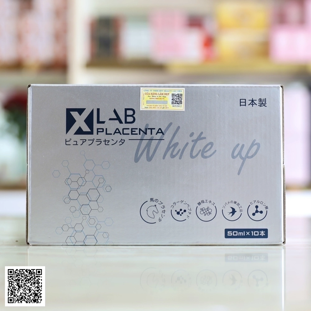 Nước Uống Trắng Da Tế Bào Xlab Placenta White Up Từ Nhật Hôp 10 Chai