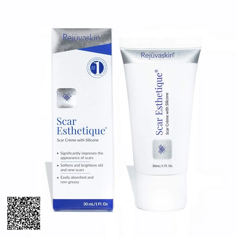 Kem Xóa Mờ Sẹo Thâm, Sẹo Rỗ, Sẹo Lõm Rejuvaskin Scar Esthetique Scar Cream With Silicone Từ Mỹ 30ml