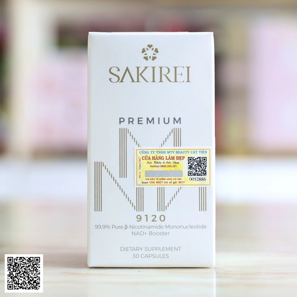 Viên Uống Bảo Vệ Sức Khoẻ Sakirei Premium NMN 9120 Từ Nhật 30 Viên