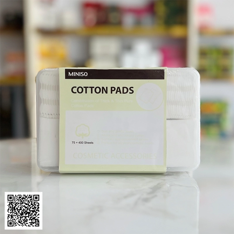 Bông Tẩy Trang Miniso Từ Nhật Bản 475 Miếng