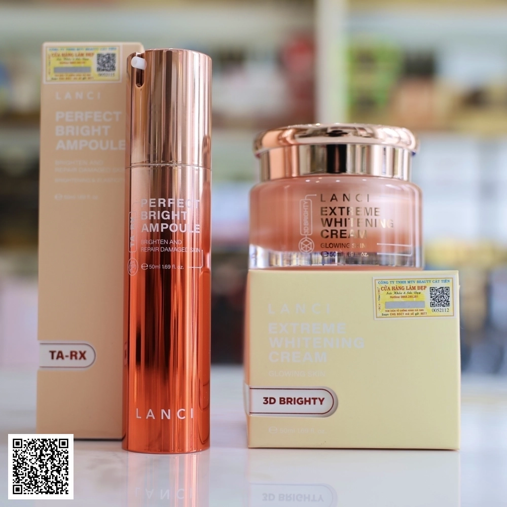 Combo Dưỡng Trắng Da Lanci 3D Brighty Từ Hàn Quốc