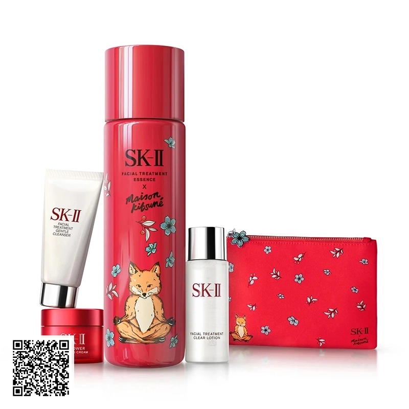 Set Nước Thần SK-II Maison Kitsune Red Limited Từ Nhật Bản 4 Món