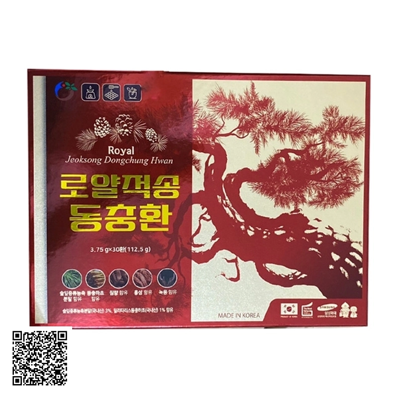 Tinh Dầu Thông Đỏ Trầm Hương KGA Royal Jeoksong Dongchung Hwan 30 Viên