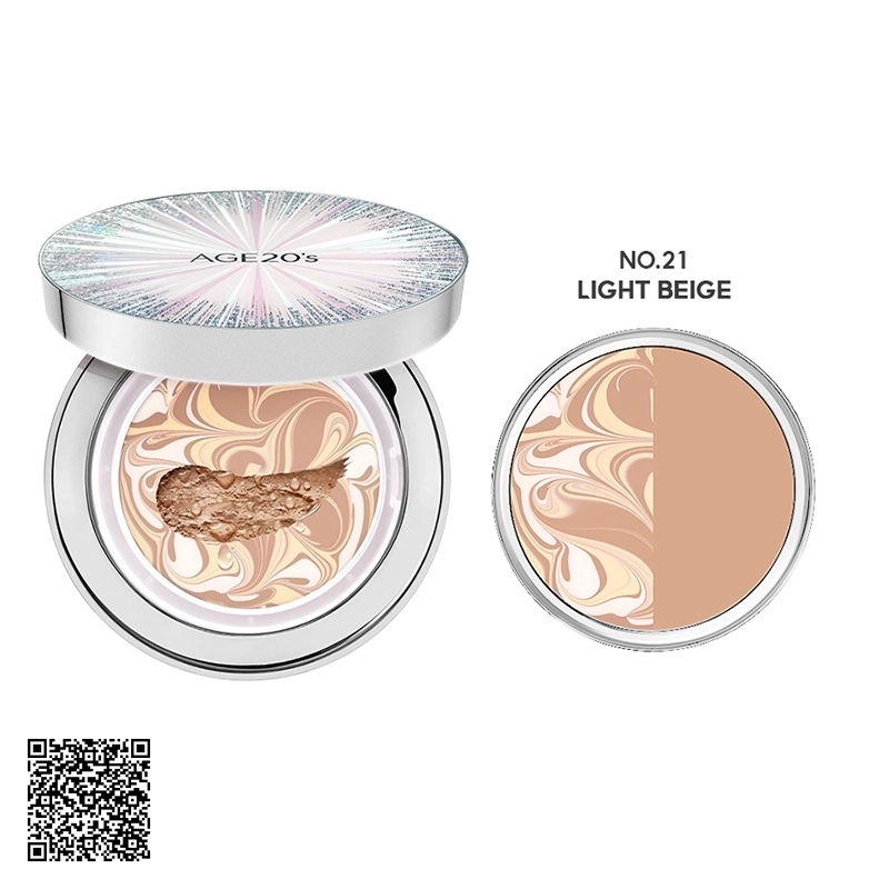Phấn Tươi AGE 20s Essence Cover Pact Original Ex Intense Cover #21 Light Beige