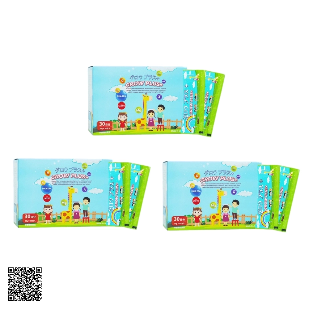 Liệu Trình Siro Phát Triển Chiều Cao Grow Plus+ Từ Nhật Bản 3 Hộp