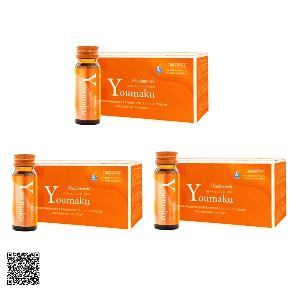Liệu Trình Nước Uống Peauhonnete Youmaku Stem Cell Nano Liquid Từ Nhật Bản