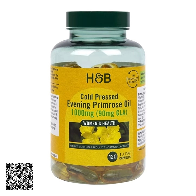 Tinh Dầu Hoa Anh thảo Holland & Barrett Cold Pressed Evening Primrose Oil 1000mg 120 Viên