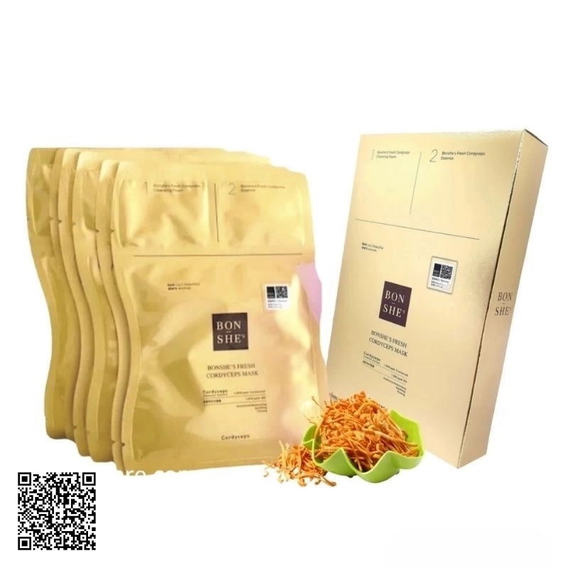 Mặt Nạ Đông Trùng Hạ Thảo Bonshe’s Fresh Cordyceps Mask V 6 Miếng