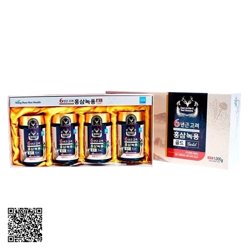 Cao Hồng Sâm Nhung Hươu Kanghwa 6 Years Korea Red Ginseng Antlers Gold