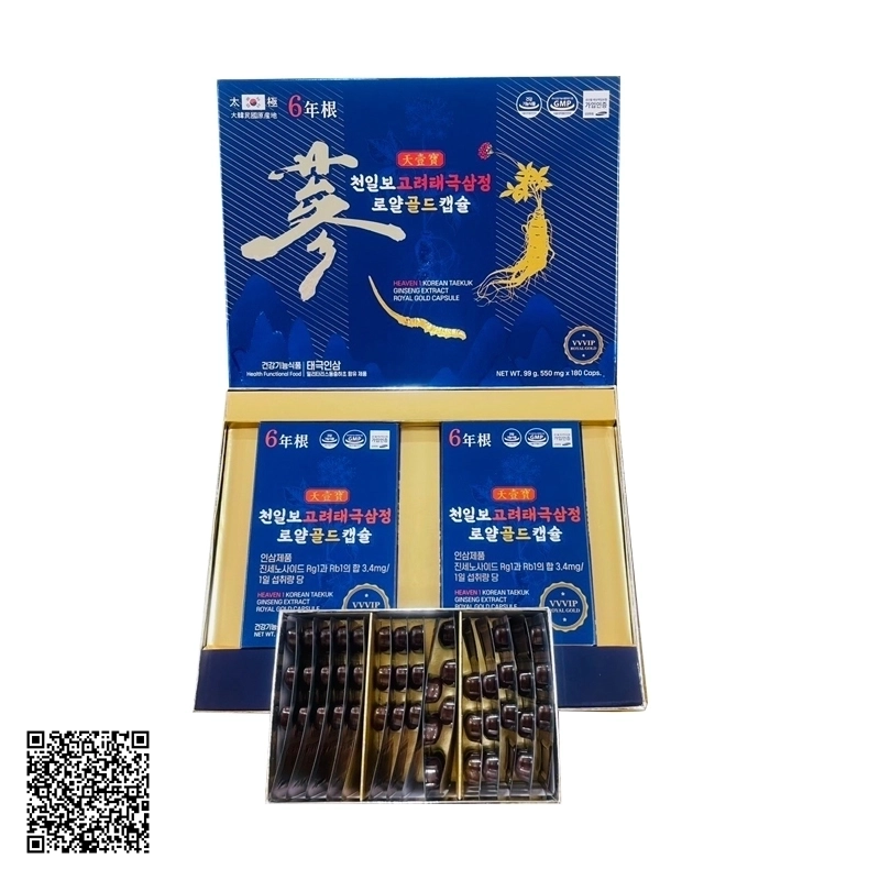 Viên Thiên Sâm Đông Trùng Hạ Thảo Heaven 1 Korean Taekuk Ginseng Extract Royal Gold Capsule
