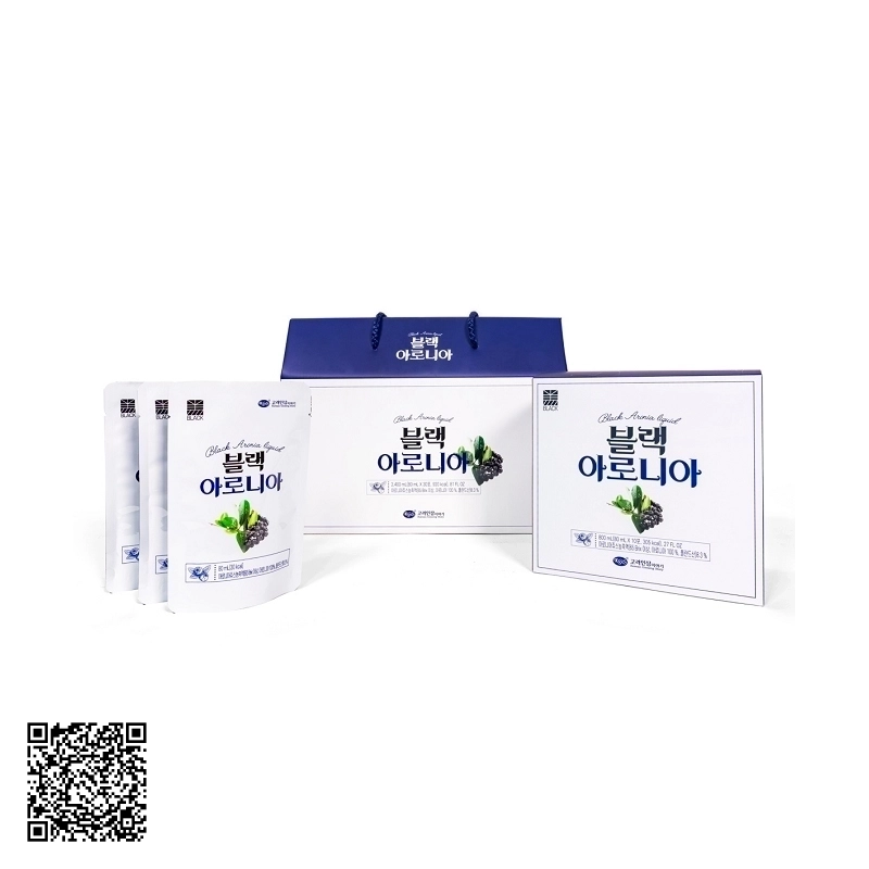 Nước Ép Aronia Và Hắc Sâm KGS Black Aronia Liquid Từ Hàn Quốc 30 Gói