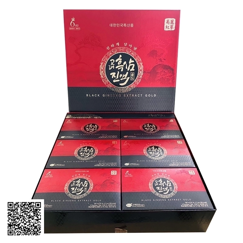 Nước Hắc Sâm KGS Black Ginseng Extract Gold Từ Hàn Quốc 30 Gói