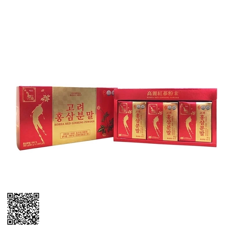 Bột Hồng Sâm KGS Korean Red Ginseng Powder Từ Hàn Quốc 3 Lọ