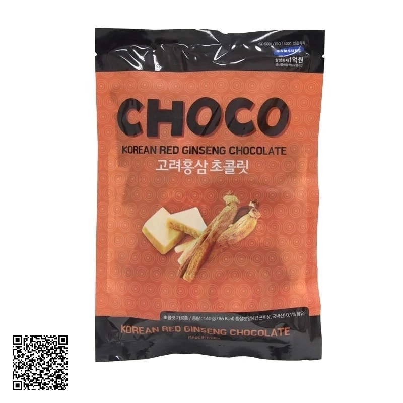 Kẹo Hồng Sâm Socola Daedong Choco Korean Red Ginseng Chocolate 140gr