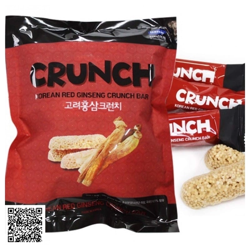 Bánh Hồng Sâm Daedong Korean Red Ginseng Crunch Bar 180g