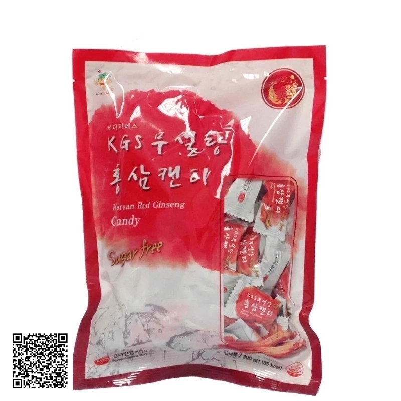 Kẹo Hồng Sâm Không Đường KGS Sugar Free Korea Red Ginseng Candy 300g