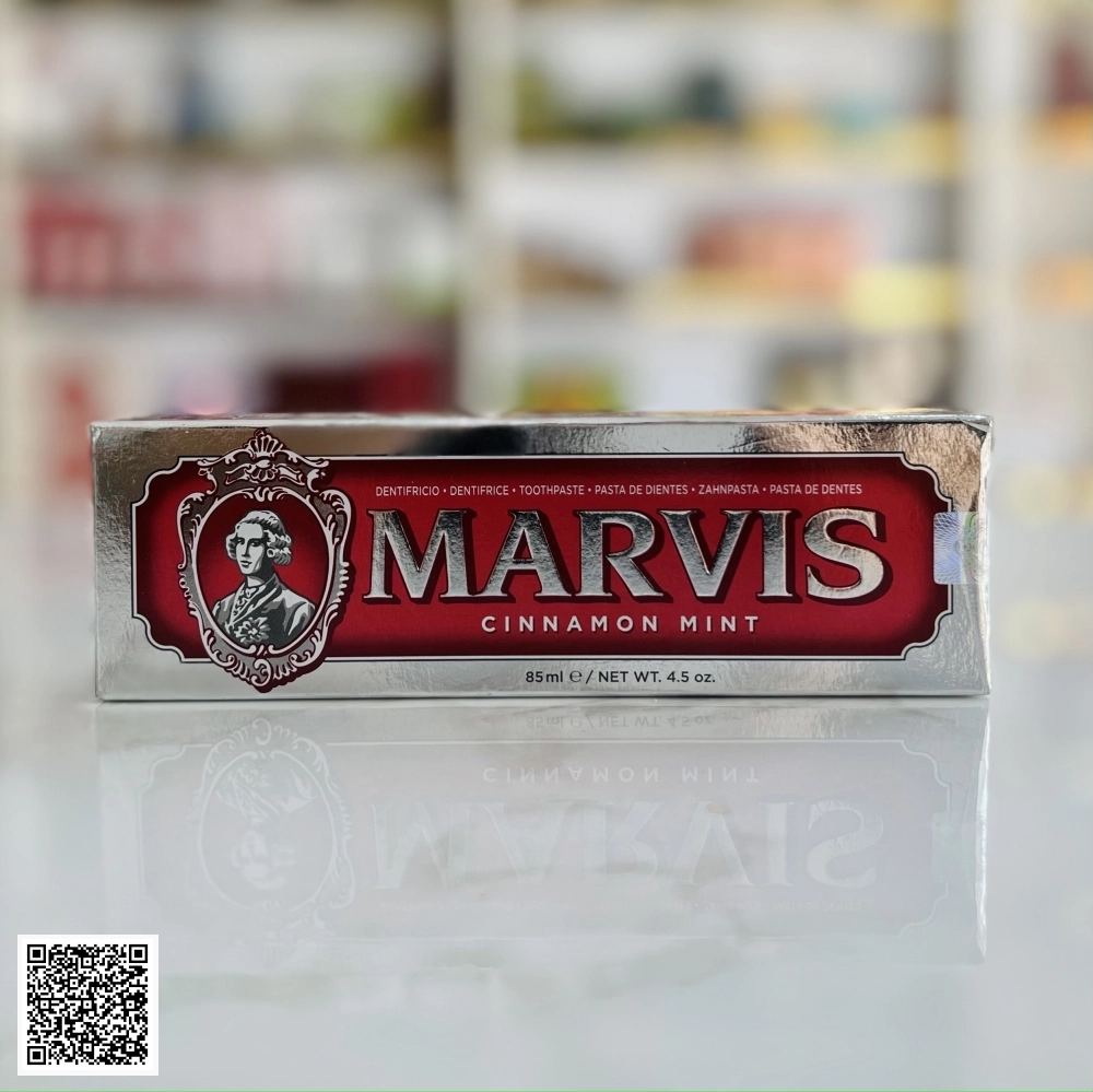 Kem Đánh Răng Marvis Cinnamon Mint Toothpaste Màu Đỏ Hương Quế Cay Nồng 85ml