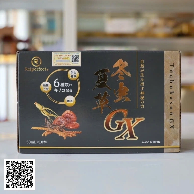 Đông Trùng Hạ Thảo Tochukasou GX Reiperfect Drink Dạng Nước Hộp 10 Chai