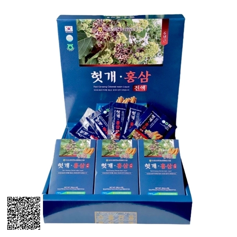 Nước Hồng Sâm Và Hoa Hovenia Dulcis Mát Gan Giải Độc Hansusam Red Ginseng Oriental Raisin Liquid