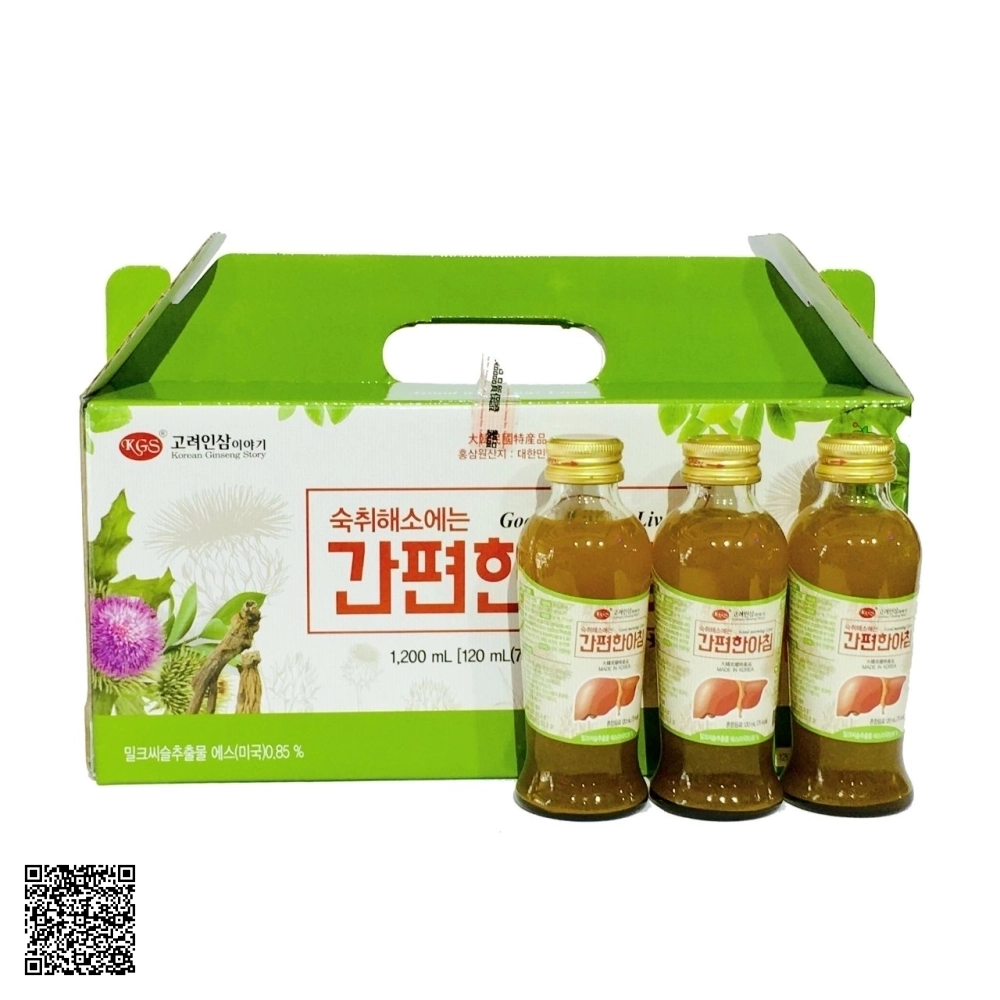 Nước Hồng Sâm Bổ Gan Thanh Lọc Cơ Thể KGS Good Morning Liver Từ Hàn Quốc 10 Chai