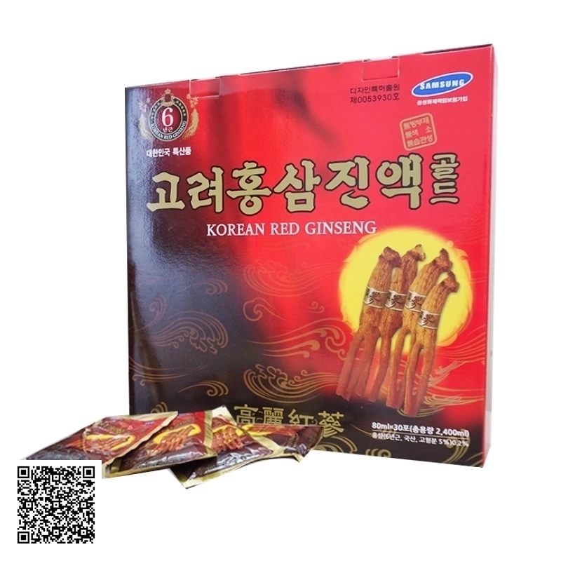 Nước Hồng Sâm Kanghwa Korean Red Ginseng Extract Gold Từ Hàn Quốc 30 Gói