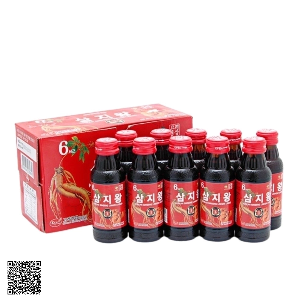 Nước Hồng Sâm Linh Chi KGS Korean Ginseng Linhzhi Liquid Từ Hàn Quốc 10 Chai