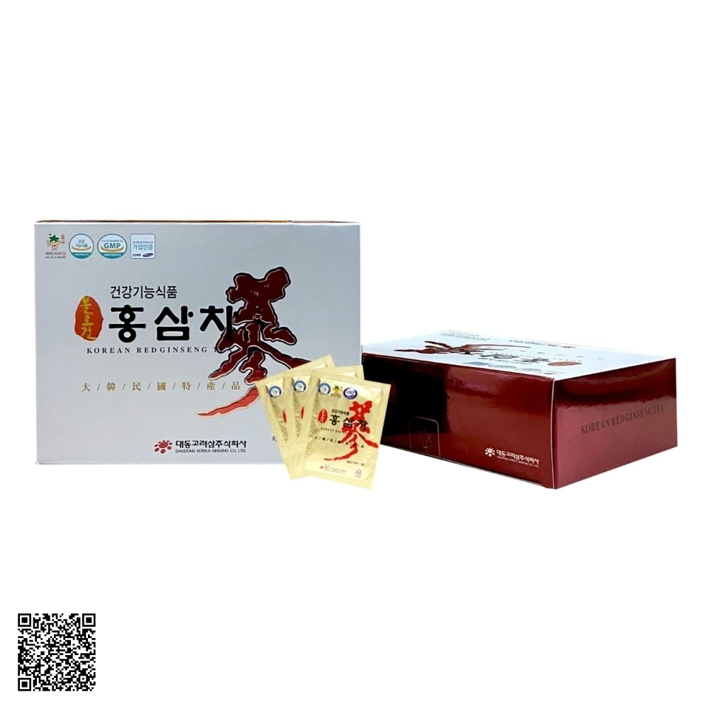 Trà Hồng Sâm Daedong Korean Red Ginseng Tea Từ Hàn Quốc 100 Gói