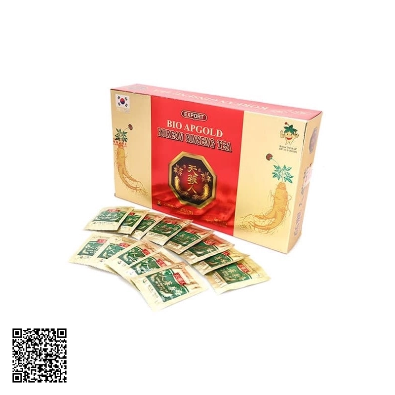 Trà Hồng Sâm Bio Apgold Korean Red Ginseng Tea Từ Hàn Quốc 100 Gói