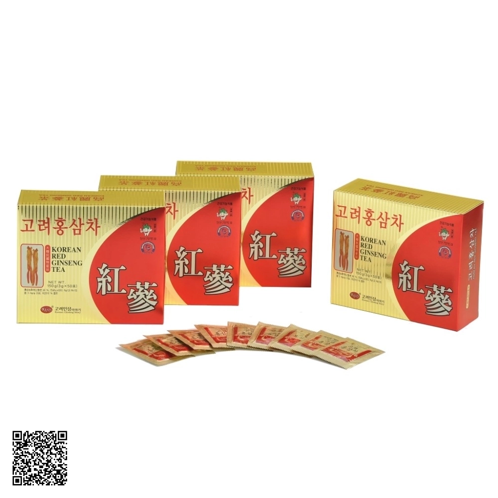 Trà Hồng Sâm KGS Korean Red Ginseng Tea Cao Cấp Từ Hàn Quốc 50 Gói