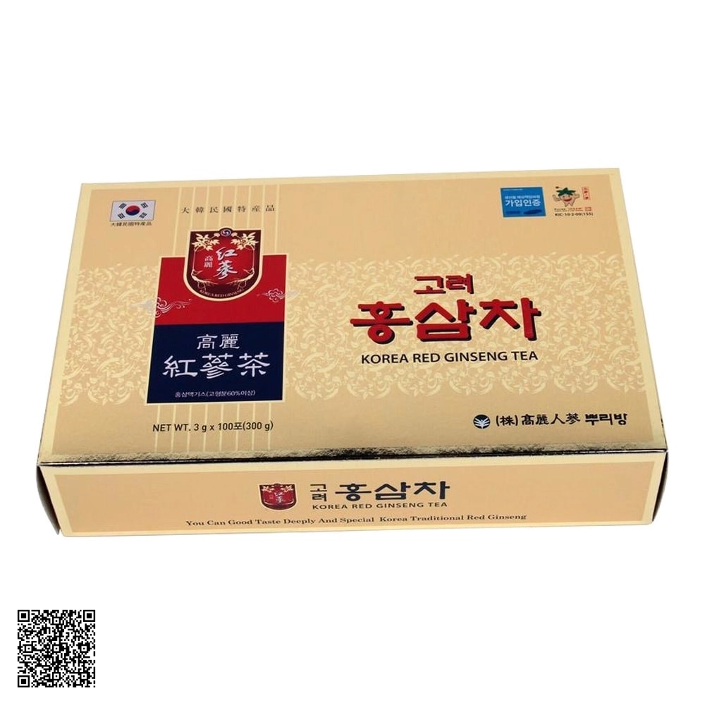 Trà Hồng Sâm Buleebang Korea Red Ginseng Tea Hộp Giấy Từ Hàn Quốc 100 Gói
