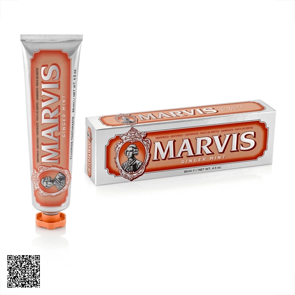 Kem Đánh Răng Marvis Ginger Mint Vị Gừng Ấm Áp Hoà Quyện Bạc Hà Thanh Khiết 85ml