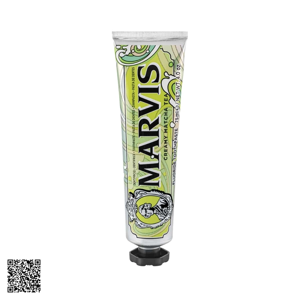Kem Đánh Răng Marvis Creamy Matcha Tea Hương Trà Sữa Trân Châu 75ml