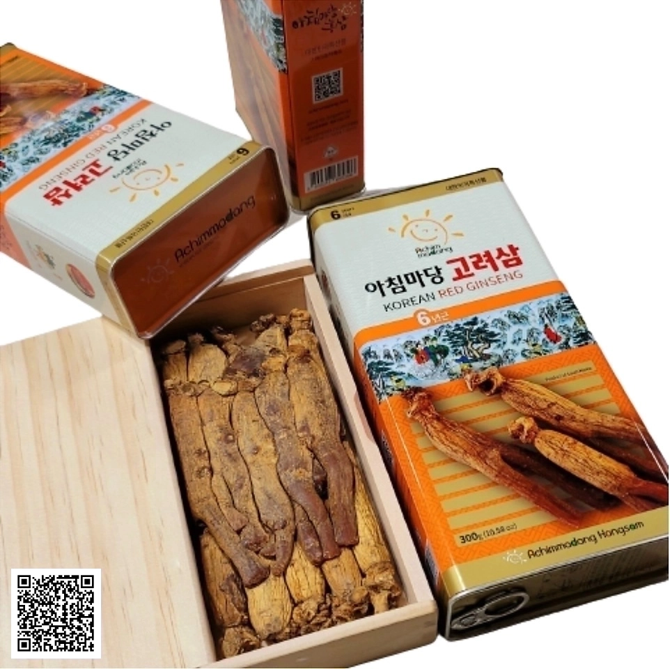 Hồng Sâm Củ Khô Achimmadang Korean Red Ginseng Từ Hàn Quốc 20 Củ