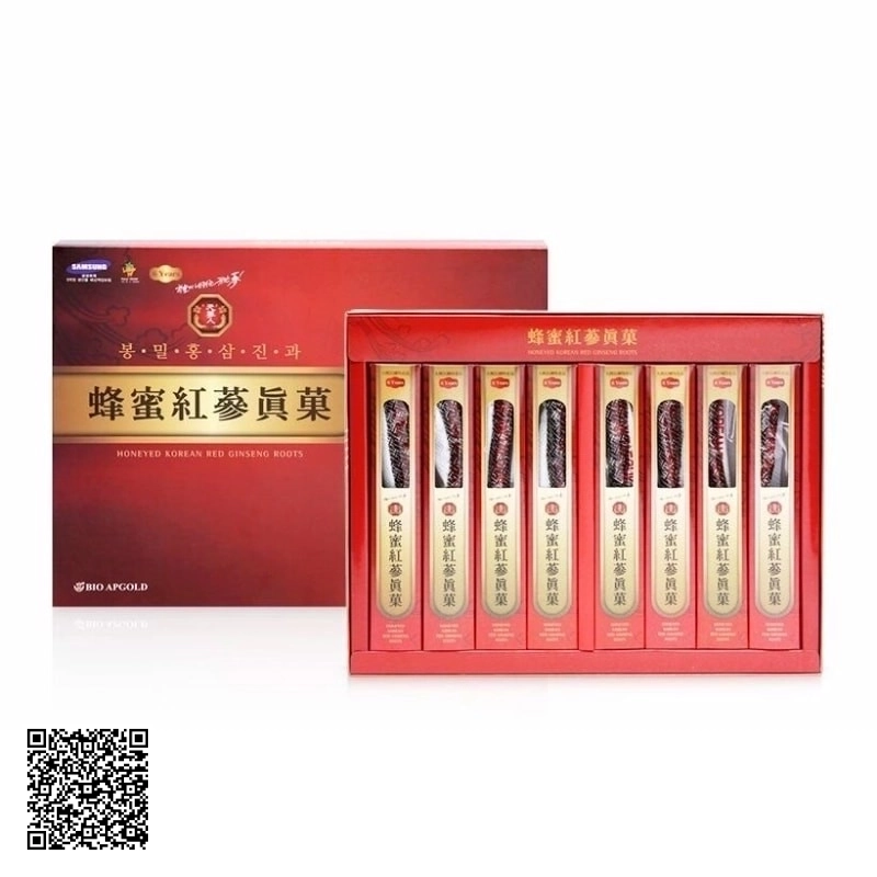 Hồng Sâm Củ Tẩm Mật Ong Bio Apgold Honeyed Korean Red Ginseng Roots Từ Hàn Quốc 240g