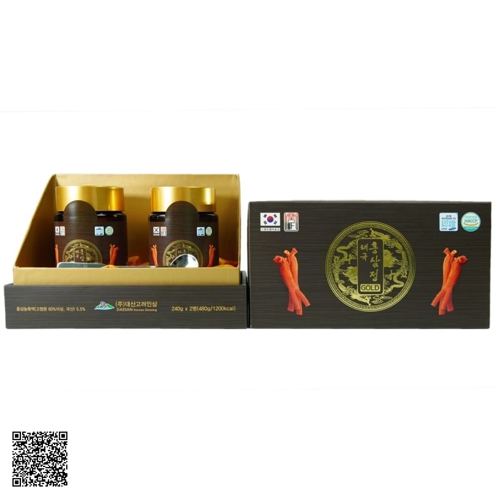 Cao Hồng Sâm Thái Cực Daesan Taegeuk Korean Red Ginseng Gold Từ Hàn Quốc 2 Lọ