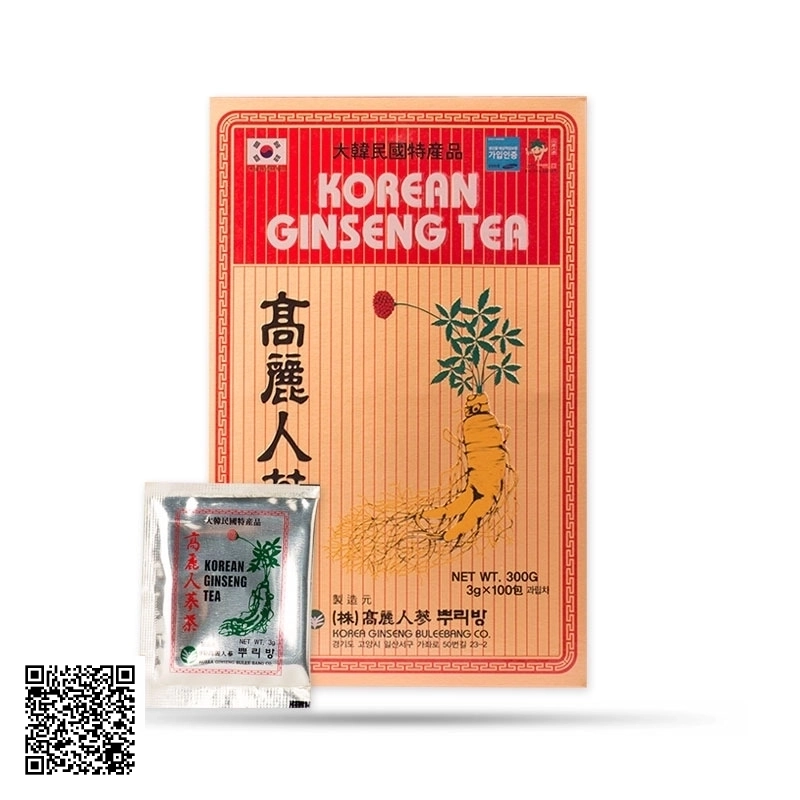 Trà Hồng Sâm Buleebang Korean Ginseng Tea Từ Hàn Quốc 100 Gói