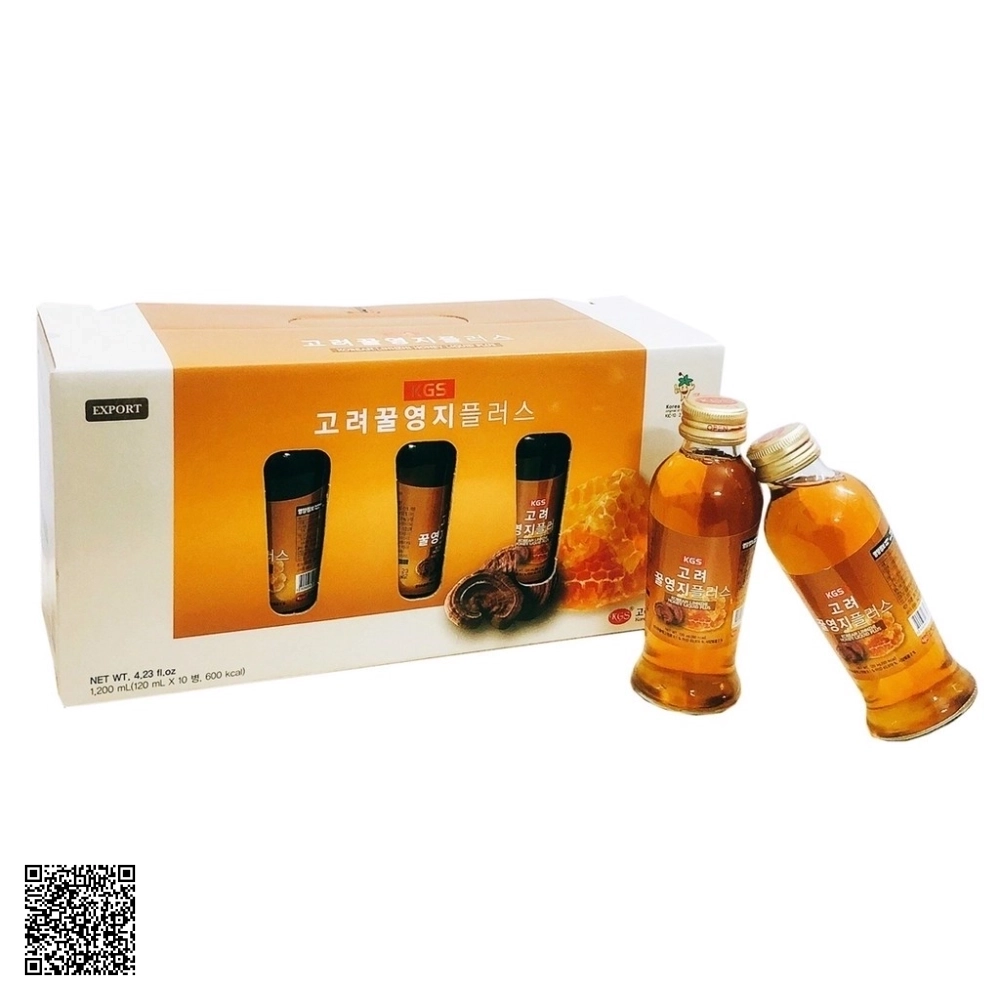 Nước Linh Chi Mật Ong KGS Korean Linhzhi Honey Liquid Plus Từ Hàn Quốc 10 Chai
