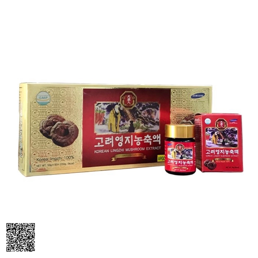 Cao Linh Chi Đỏ Bio Apgold Korean Lingzhi Mushroom Extract Từ Hàn Quốc 250g