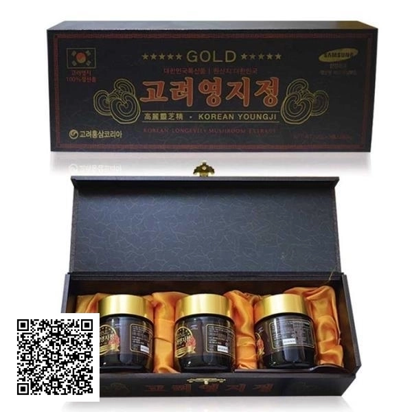 Cao Linh Chi Đỏ YoungJi Korean Longevity Mushroom Extract Gold Từ Hàn Quốc 3 Lọ