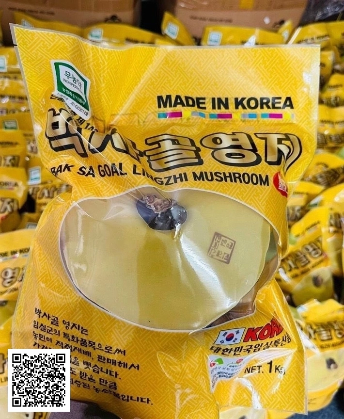 Nấm Linh Chi Vàng Cheong Jin Imsil Từ Hàn Quốc 1kg (8-9 Lá)