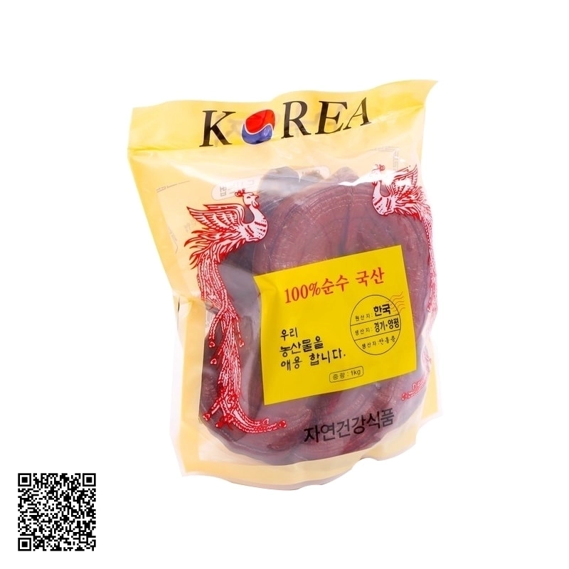 Nấm Linh Chi Đỏ Phượng Hoàng Túi Vàng Từ Hàn Quốc 1kg (3 Tai Trở Lên)
