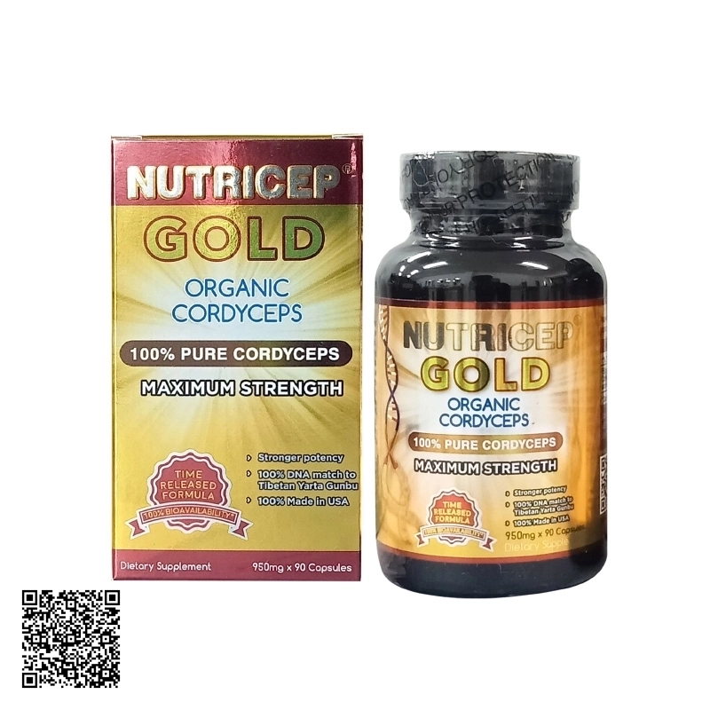 Đông Trùng Hạ Thảo Nutricep Gold Organic Cordyceps Sinensis Từ Mỹ 90 Viên