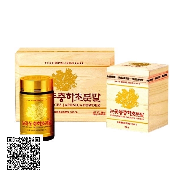 Bột Đông Trùng Hạ Thảo KGS Royal Gold Paecilomyces Japonica Powder Từ Hàn Quốc 2 Lọ