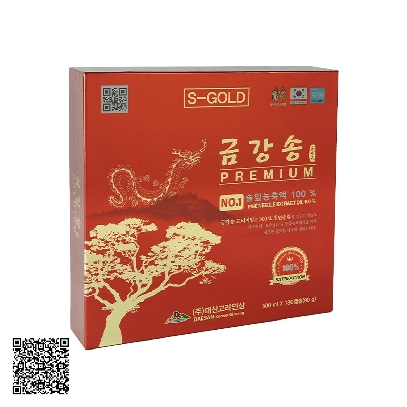 Tinh Dầu Thông Đỏ Daesan Premium Pine Needle Extract Oil 100% Từ Hàn Quốc 180 Viên