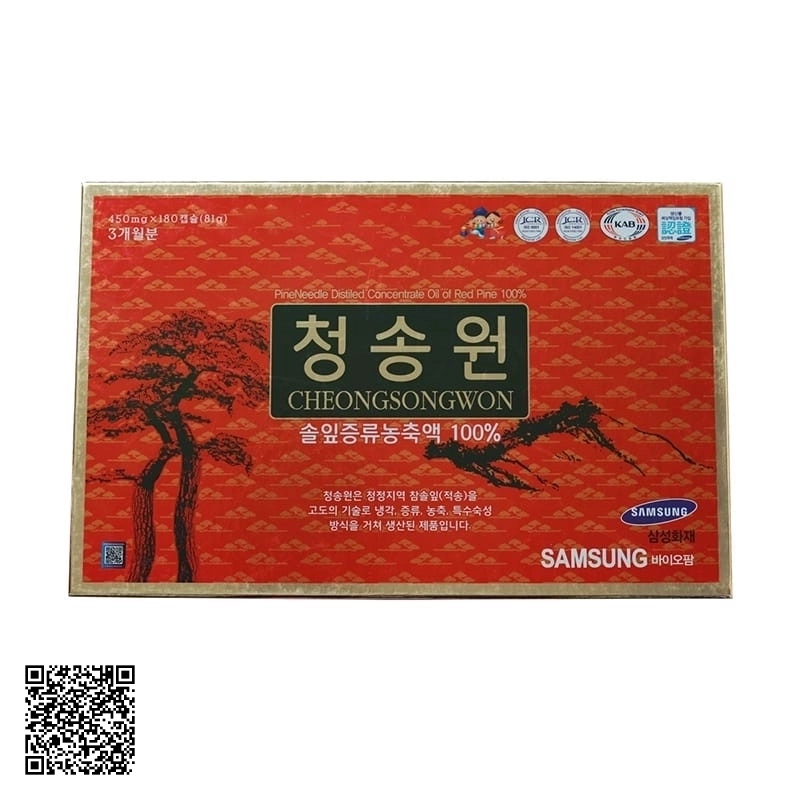 Viên Tinh Dầu Thông Đỏ Cheong Song Won Từ Hàn Quốc 180 Viên
