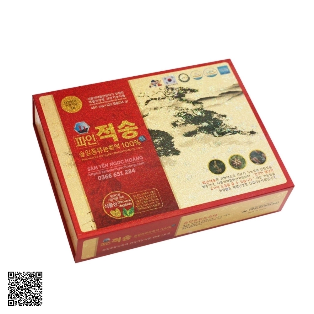 Viên Tinh Dầu Thông Đỏ Pine Jeok Song Gold Từ Hàn Quốc 120 Viên