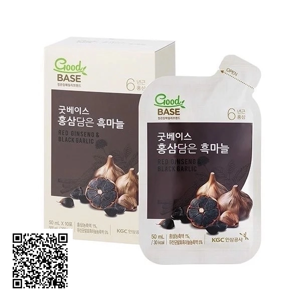 Nước Hồng Sâm Tỏi Đen Goodbase KGC Jung Kwan Jang Từ Hàn Quốc 10 Gói