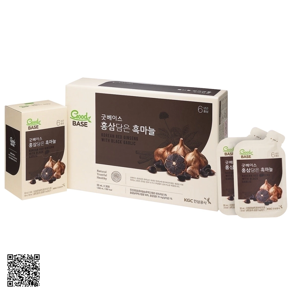 Nước Hồng Sâm Tỏi Đen Goodbase KGC Jung Kwan Jang Từ Hàn Quốc 30 Gói