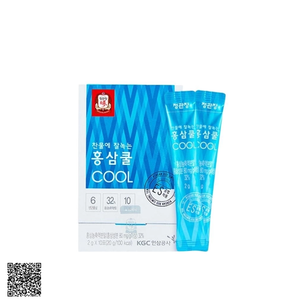 Trà Hồng Sâm Hòa Tan Tea Cool KGC Jung Kwan Jang Từ Hàn Quốc Hộp 10 Gói